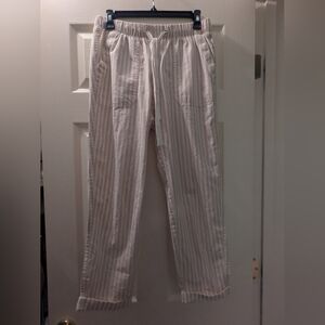 LOFT Striped Drawstring Pants